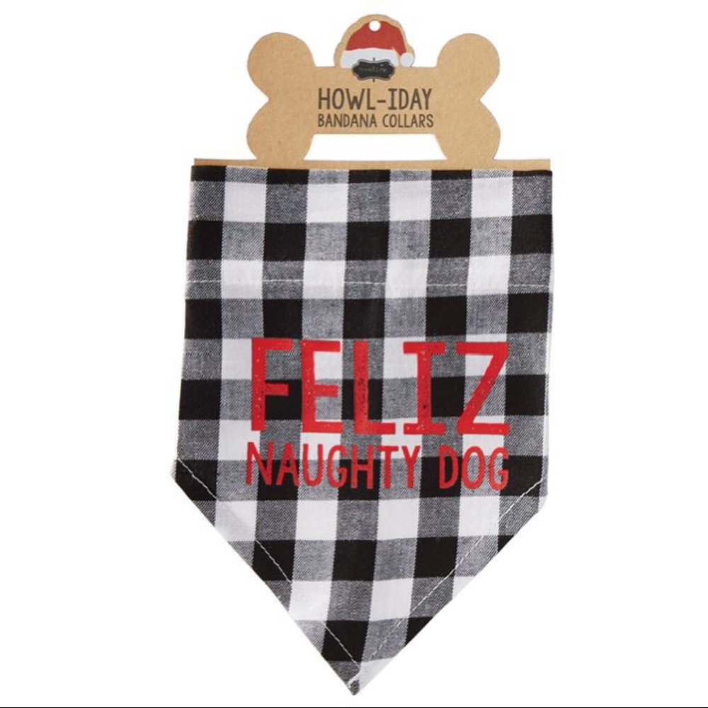 Mud Pie Howl-iday Bandana Collar - Picture 6 of 9